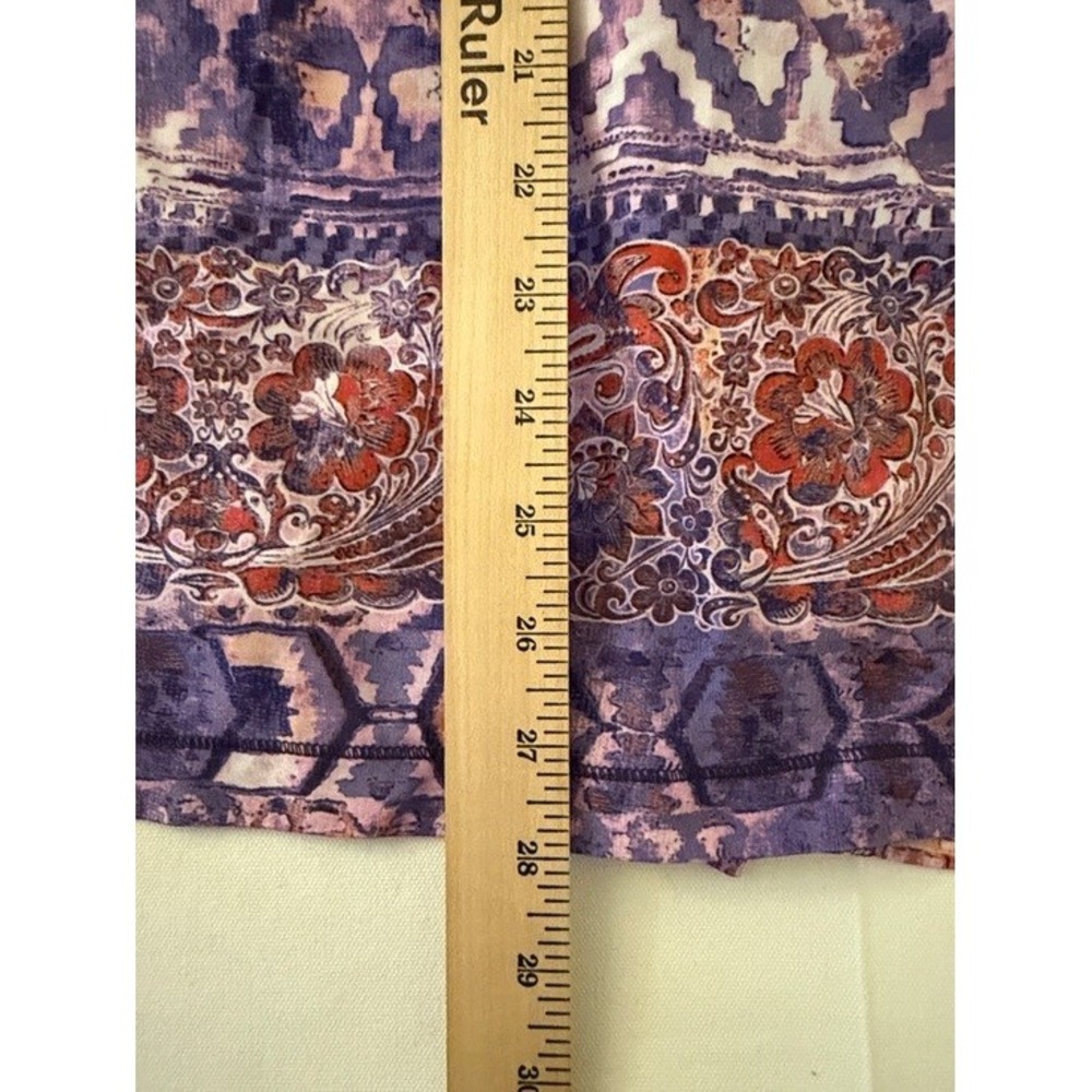 Title Nine Nimblene Halter‎ Dress Purple Ikat Floral Athletic Stretch Size 4 - Picture 10 of 12